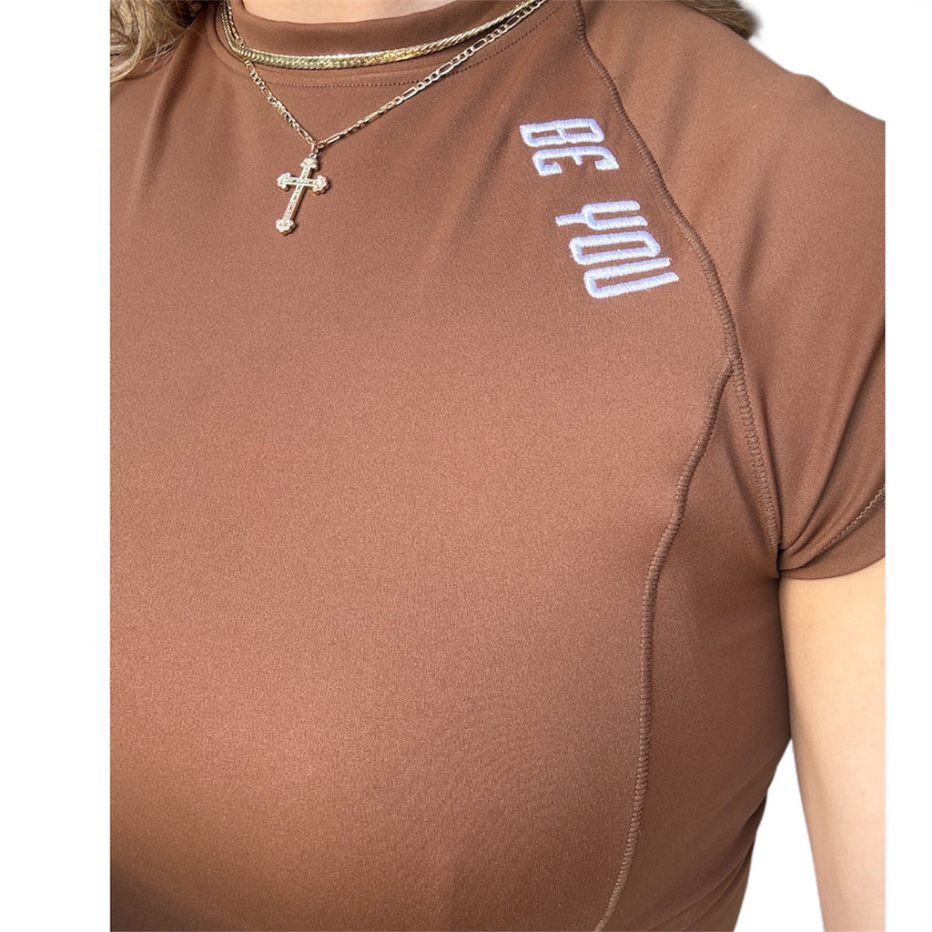 Be You Grace Silk Tee embroidered