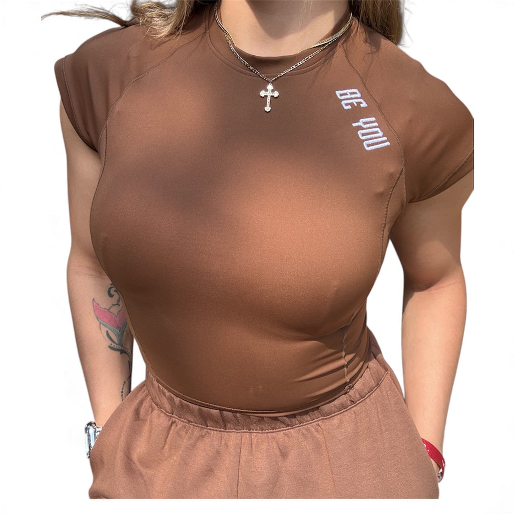 Be You Grace Silk Tee embroidered